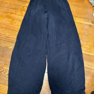 Garage Navy Barrel Leg Sweatpants